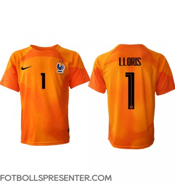 Frankrike Hugo Lloris #1 Målvakt Hemma Matchtröja VM 2022 Kortärmad